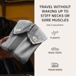 trtl Pillow Plus - Adjustable Neck Pillow for Traveling - Plane Pillow with Foam Padding for Head and Neck Support - Machine Washable - Waterproof Carry Bag - Charcoal