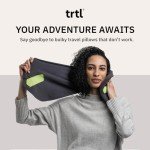 trtl Travel and Airplane Pillow - Real Sleeping Experience on Long Flights - Neck and Shoulder Support - Super-Soft, Lightweight, Easy-to-Carry, and Machine-Washable Flight Pillow - Grey