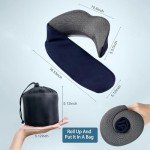 Neck Pillow for Airplane Travel,Travel Neck Pillows for Airplanes,Airplane Neck Pillow for Long Flights,Sleeper Hold Pillow Travel,Airplane Eye Mask Head Holder,Best Flying Neck Pillow