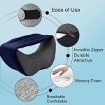 Neck Pillow for Airplane Travel,Travel Neck Pillows for Airplanes,Airplane Neck Pillow for Long Flights,Sleeper Hold Pillow Travel,Airplane Eye Mask Head Holder,Best Flying Neck Pillow