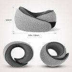 NOCRLG Travel Pillow, Travel Neck Pillow for Airplanes Car, 100% Pure Memory Foam Travel Pillow, Sleeping Essentials for Long Flight 360° Head Support Degree Comfort and Breathability Grey