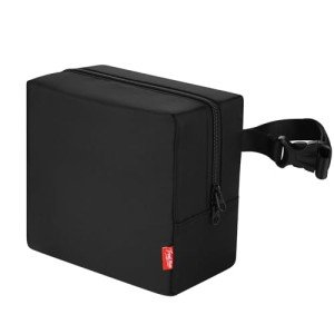 Travel Neck Pillow Bag for trtl Travel Pillow, Waterproof Carrying Case Neck Pillow Protector with Air Tag Pocket & Adjustable Strap, Quick-Release Clasp Easily Attaches to Luggage, Backpacks