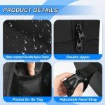 Travel Neck Pillow Bag for trtl Travel Pillow, Waterproof Carrying Case Neck Pillow Protector with Air Tag Pocket & Adjustable Strap, Quick-Release Clasp Easily Attaches to Luggage, Backpacks