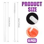 6pcs Replacement Straws for Owala FreeSip 24 oz, 32 oz, Reusable Straws with Cleaning Brush for Owala Flip Insulated Stainless Steel Water Bottle 24oz 32oz, Tumbler Accessories Parts (White)