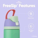Owala Disney Princess FreeSip Insulated Stainless Steel Water Bottle with Straw for Sports and Travel, BPA-Free Sports Water Bottle, 24 oz, Ariel