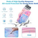 for Owala FreeSip Insulated Stainless Steel Water Bottle Cup Holder Cover Carrier Sling Bag with Strap, Pouch Pocket for Phone/Accessories, add Handle for Owala 32oz