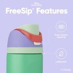 Owala Disney Princess FreeSip Insulated Stainless Steel Water Bottle with Straw for Sports and Travel, BPA-Free Sports Water Bottle, 24 oz, Ariel