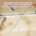 Replacement Straws for Owala FreeSip 40 oz HurOutd 6pcs Reusable Plastic Straws with Cleaning Brush for Owala Flip Insulated Stainless Steel Water Bottle