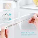 Axlksia 6 Pcs Replacement Straws for Owala FreeSip 24oz 32oz, Reusable Clear Straws with Cleaning Brush for Owala Flip Insulated Stainless Steel Water Bottle 24oz 32oz, Tumbler Accessories Parts