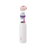 Owala FreeSip Twist Insulated Stainless Steel Water Bottle with Straw for Sports and Travel, BPA-Free, 18-oz, Pink/Purple (Dreamy Field)