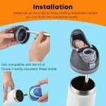 ALINK Stainless Steel Straws for 40oz Owala FreeSip Insulated Water Bottle, 6 Pack Reusable Metal Replacement Straws Compatible With 40oz Owala Freesip Cup Lid Only, Plus Straw Brush, Dishwasher Safe