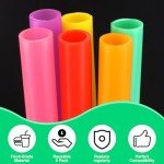 6pcs Replacement Straws for Owala FreeSip 40oz, Reusable Plastic Straws with Cleaning Brush for Owala Flip Insulated Stainless Steel Water Bottle 40oz Tumbler Accessories Parts (6 Colors)