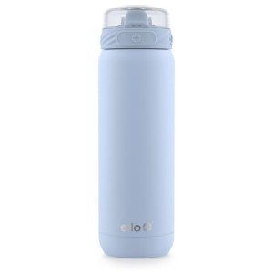 Ello Cooper 32oz Stainless Steel Water Bottle with Straw and Carry Handle, Double Walled and Vacuum Insulated Metal, Leak Proof Locking Lid with Soft Silicone Spout, Reusbale, BPA Free, Halogen Blue