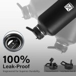 DYSANKY Insulated Water Bottle | Thickened Stainless Steel Vacuum Metal Thermos | Portable Sports Half Gallon Large Water Jug for Gym and Hiking with Straw, Carrier Bag, Handle Strap | BPA-Free 64 oz