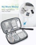 BAGSMART Cord Organizer Travel Cable Organizer Bag Tech Electronic Organizer Travel Case, Travel Essentials for Charger, Cable, Phone, Flash drive, Single Layer - Black
