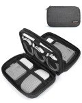 BAGSMART Electronic Organizer Travel Case, Cord Organizer Travel Cable Bag, Charger Pouch, Tech Pouch as Travel Accessories, for Phone, Power Bank, SD Card (Black)