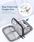 BAGSMART Electronics Organizer Travel Case, Cable Charger Cord Tech Organizer Pouch for Phone Charger Accessories, Black