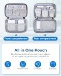 BAGSMART Electronics Organizer Travel Case, Cable Charger Cord Tech Organizer Pouch for Phone Charger Accessories, Black