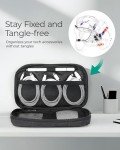BAGSMART Electronic Organizer Travel Case, Cord Organizer Travel Cable Bag, Charger Pouch, Tech Pouch as Travel Accessories, for Phone, Power Bank, SD Card (Black)