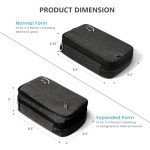 Travelkin Cord Organizer Travel, Electronic Organizer Travel Case, Cable Organizer Bag For Cords,Chargers Phone, Sd Card,Usbs (Black)