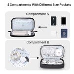 DDgro Electronics Travel Organizer, Tech Accessories Pouch Bag for Cables/Charger & Cords/Power Bank/Magic Mouse/Earphone (Small, Black)