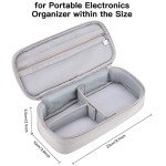 Yundoor Cord Organizer Travel Case, Portable Tech Organizer Pouch Bag for Cable & Charger, Tech Electronics, Travel Essentials (Light Grey)