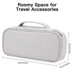 Yundoor Cord Organizer Travel Case, Portable Tech Organizer Pouch Bag for Cable & Charger, Tech Electronics, Travel Essentials (Light Grey)