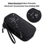 DDgro Electronics Travel Organizer, Tech Accessories Pouch Bag for Cables/Charger & Cords/Power Bank/Magic Mouse/Earphone (Small, Black)