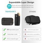 Travelkin Cord Organizer Travel, Electronic Organizer Travel Case, Cable Organizer Bag For Cords,Chargers Phone, Sd Card,Usbs (Black)