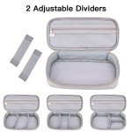 Yundoor Cord Organizer Travel Case, Portable Tech Organizer Pouch Bag for Cable & Charger, Tech Electronics, Travel Essentials (Light Grey)