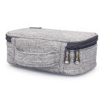 sisma Electronics Cords Organizer Tech Accessories Storage Case Travel Small Carrying Bag for Charging Cables Adapter USB Plugs Power Cord Leads - Grey 1680d