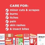 Johnson & Johnson All-Purpose Portable Compact First Aid Kit for Minor Cuts, Scrapes, Sprains & Burns, Ideal for Home, Car, Travel, Camping and Outdoor Emergencies, 160 Pieces