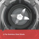 BLACK+DECKER 10-Speed Countertop Blender, BL2010BP, 6-Cup Plastic Jar, Dishwasher-Safe, Stainless Steel, Suction Feet