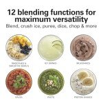 Hamilton Beach Power Elite Wave Action Blender For Smoothies, 40 Oz Glass Jar, 12 Functions Including Puree, Crush Ice, Black, 700 Watts, Black (58148A)