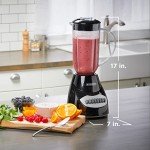 BLACK+DECKER 10-Speed Countertop Blender, BL2010BP, 6-Cup Plastic Jar, Dishwasher-Safe, Stainless Steel, Suction Feet
