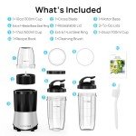 Consciot CB08 11-Piece Blender for Kitchen and Personal Size, Blend Shakes and Smoothies, Frozen Drinks, Baby Food, Spreads & More, 3 Portable To-Go Cups & 2 Spout Lids & 1 Solid Lid, 900 Peak Watts