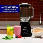 Universal 550W Mass Vital Blender - Glass Jar 57 Oz / 1.8 Quart / 1.7 Liter, 2 Speed + Pulse Function and 4 Stainless Steel Blade with Chrome Steel Technology