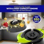 Universal 550W Mass Vital Blender - Glass Jar 57 Oz / 1.8 Quart / 1.7 Liter, 2 Speed + Pulse Function and 4 Stainless Steel Blade with Chrome Steel Technology