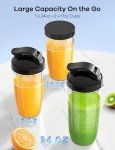 Ganiza Blender for Smoothies, 14Pcs Personal Blender for Shake and Smoothies for Kitchen with 3 Portable Cups (1x24oz & 2X17oz), Single Serve Smoothie Maker, Nutritious Recipe