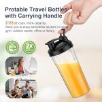 KOIOS Smoothie Blender, 900W Personal Blender for Shakes and Smoothies for Kitchen with 2 No-BPA 22oz Portable Cups, Single Serve Smoothies Maker Mixer for Juices, Nutritious Recipe (Grey Blue)