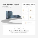 BOSGAME Mini PC E2 with Ryzen 5 Processor