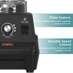 OMMO Blender 1800W, Professional High Speed Countertop Blender with Durable Stainless Steel Blades, 60oz BPA Free Blender for Shakes and Smoothies, Nuts, Ice and Fruits, Dishwasher Safe