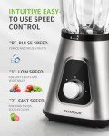 SHARDOR 1200W Blenders for Smoothies and Shakes, 52 Oz Countertop Blender & 22 Oz Personal Blender Combo, New Upgraded 6-leaf Blade, 3 Adjustable Speed for Juices, Frozen Fruit Drinks, Sauces