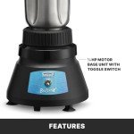 Waring Commercial Countertop Bar Blender, BevBasix™ Light Duty 1/2 HP with 32 oz Stainless Steel Container, Made in the USA, Professional Foodservice Use for Frozen Cocktail Drink, Dips, Smoothies