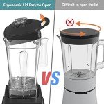 OMMO Blender 1800W, Professional High Speed Countertop Blender with Durable Stainless Steel Blades, 60oz BPA Free Blender for Shakes and Smoothies, Nuts, Ice and Fruits, Dishwasher Safe