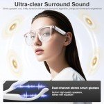 Smart Bluetooth Glasses with AI Translation - White