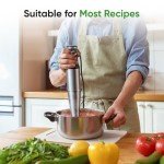 Immersion Blender Handheld 1100W 3 in 1 Corded Stick Hand Blenders for Kitchen with Trigger Speed Control, with Whisk, Milk Frother Attachemnts, Perfect Emulsifier for Soup, Smoothie, Puree