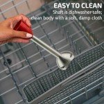 OVENTE Immersion Hand Blender, 300W Electric Handheld Portable Stick Mixer with 2 Mixing Speed and Stainless Steel Blades for Effortless Blending Smoothies, Shakes, Puree or Baby Food, Red HS560R