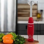 OVENTE Immersion Hand Blender, 300W Electric Handheld Portable Stick Mixer with 2 Mixing Speed and Stainless Steel Blades for Effortless Blending Smoothies, Shakes, Puree or Baby Food, Red HS560R