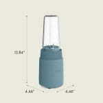 bella 6 Pcs Portable Rocket Blender, Juicer & Smoothie Maker, Press & Twist Design, EverGood™ & BPA Free Dishwasher Safe Parts, 4 Tip Stainless Steel Blade, Cord Wrap, 240 Watt Motor, Surf